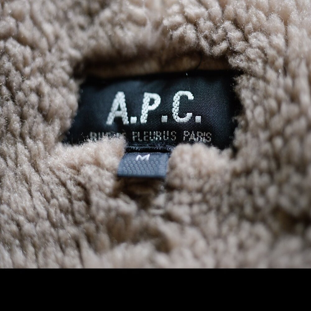 APC fleece lined corduroy jacket in black - Picture 3 of 3